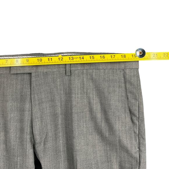 KENNETH‎ COLE Grey Wool Blend Flat Front Classic Dress Pants 38 x 30 - Picture 5 of 7